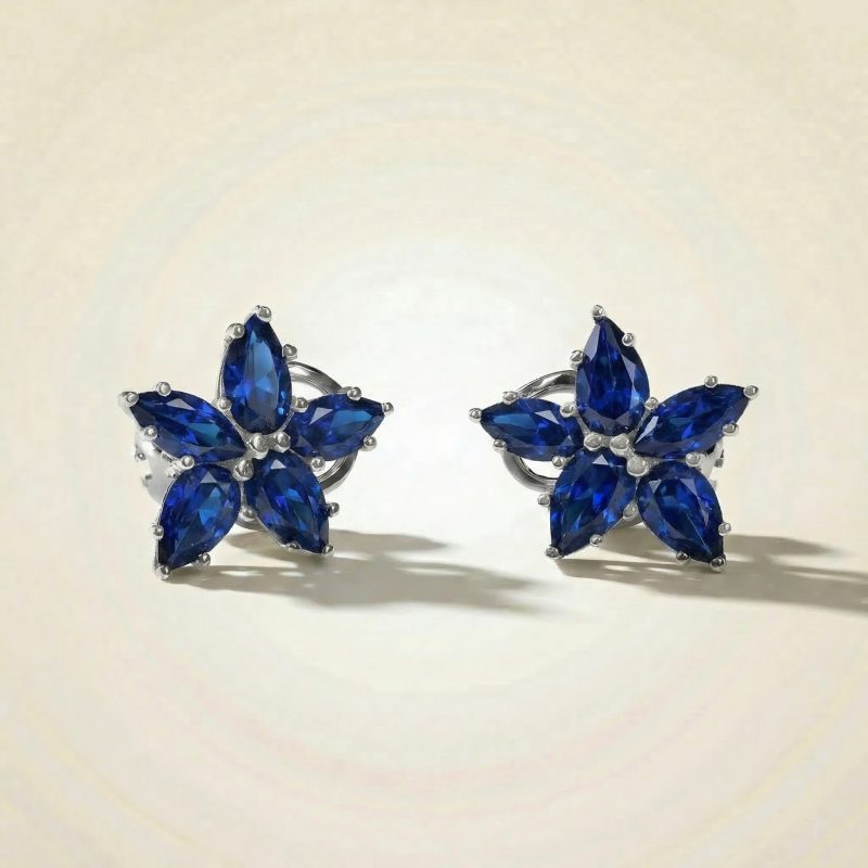 blue flowers earrings — invest