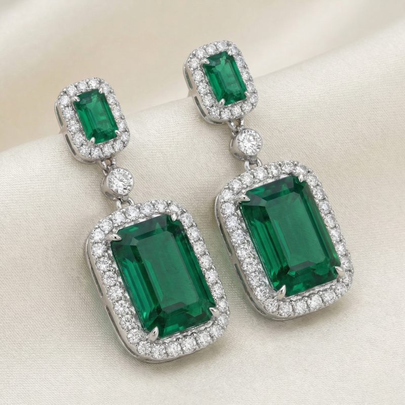earrings double emerald — invest liquid