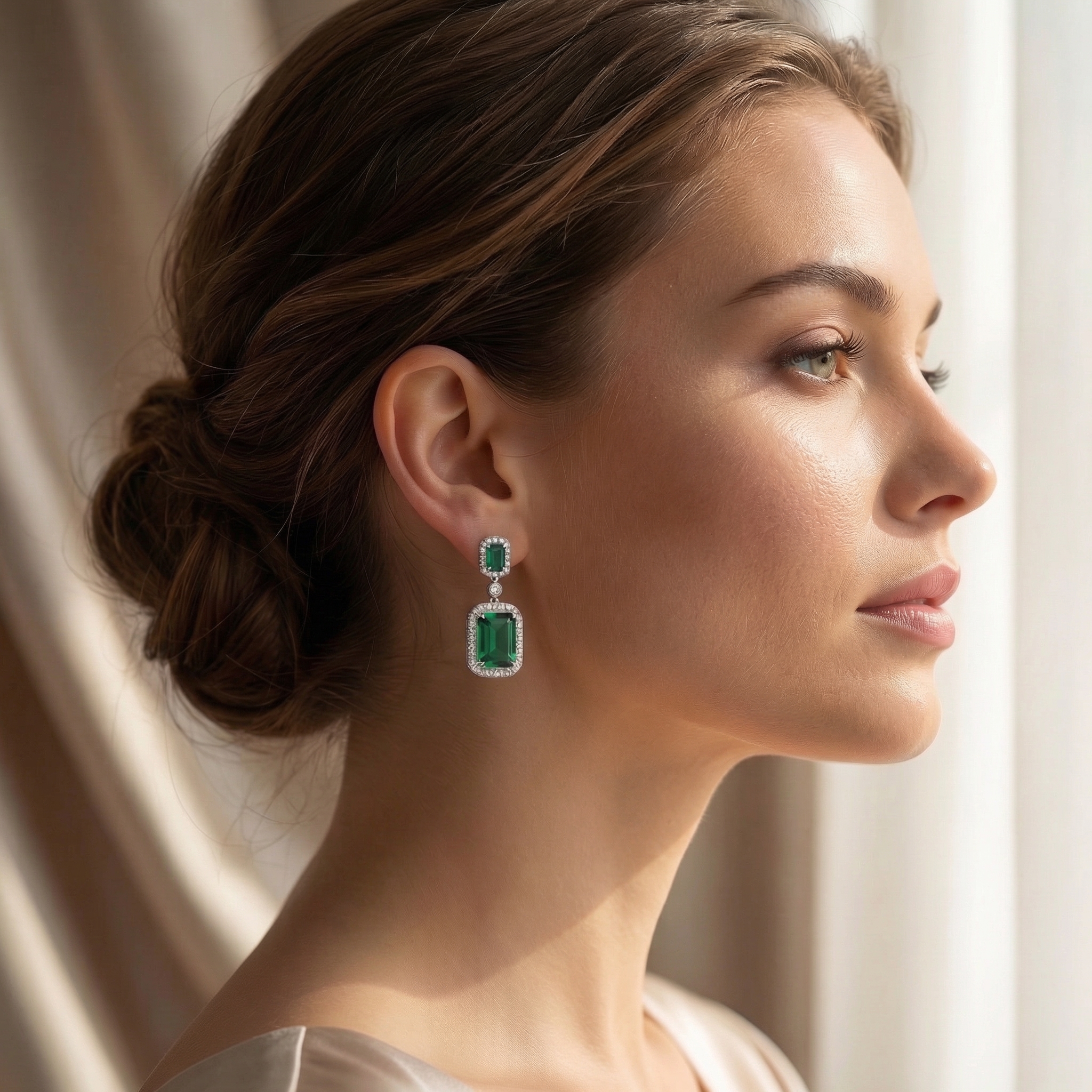 earrings double emerald — invest liquid earrings double emerald — invest liquid