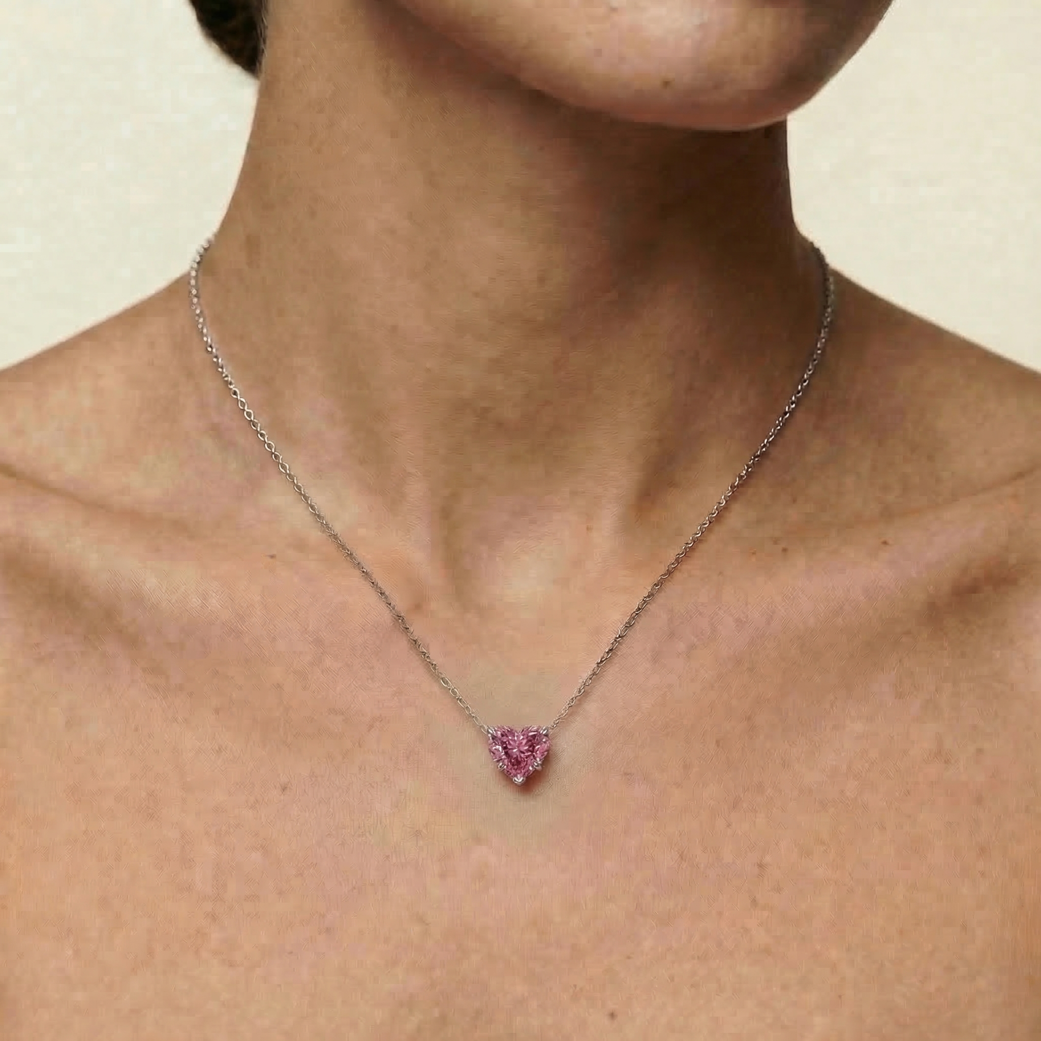 necklace pink heart — invest liquid necklace pink heart — invest liquid