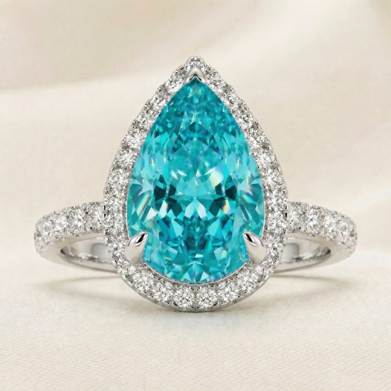 pear ring paraiba — aesthetic