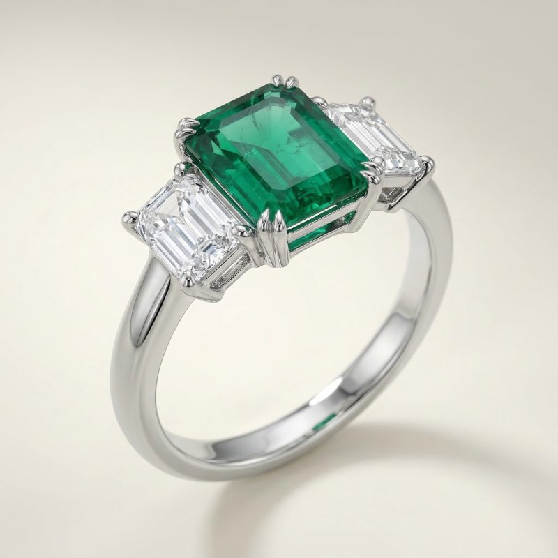 ring triple emerald — invest liquid